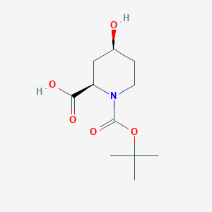 molecular formula C11H19NO5 B088888 (2R,4S)-1-(叔丁氧羰基)-4-羟基哌啶-2-羧酸 CAS No. 1212688-40-8