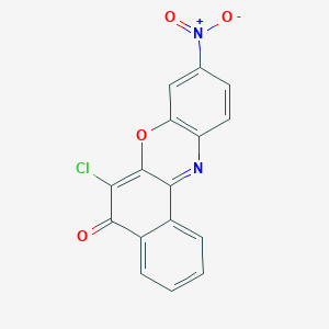 molecular formula C16H7ClN2O4 B008907 6-氯-9-硝基-5-氧代-5H-苯并[A]吩恶嗪 CAS No. 73397-12-3