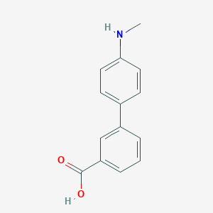 molecular formula C14H13NO2 B089095 4'-(甲基氨基)联苯-3-羧酸 CAS No. 1215206-62-4