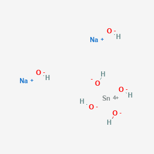 molecular formula H6Na2O6Sn B089181 Stannate (Sn(OH)62-), sodium (1:2), (OC-6-11)- CAS No. 12027-70-2