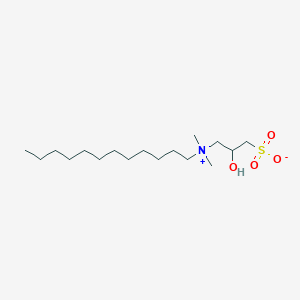 molecular formula C17H38NO4S+ B089224 月桂酰羟基磺甜菜碱 CAS No. 13197-76-7