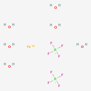 molecular formula B2F8FeH12O6 B089229 Iron(II) tetrafluoroborate hexahydrate CAS No. 13877-16-2