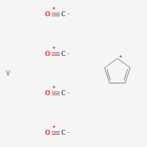 molecular formula C9H5O4V B089232 Cyclopentadienylvanadium tetracarbonyl CAS No. 12108-04-2