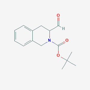 molecular formula C15H19NO3 B008924 tert-Butyl 3-formyl-3,4-dihydroisoquinoline-2(1H)-carboxylate CAS No. 104668-15-7