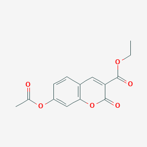 molecular formula C14H12O6 B089247 乙基 7-乙酰氧基香豆素-3-羧酸酯 CAS No. 13209-77-3