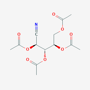 molecular formula C13H17NO8 B089260 [(2R,3R,4S)-2,3,4-triacetyloxy-4-cyanobutyl] acetate CAS No. 13501-95-6