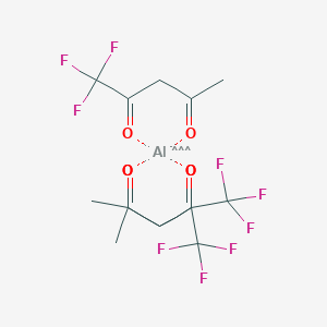 molecular formula C15H12AlF9O6 B089263 Aluminum,1,1-trifluoro-2,4-pentanedionato)- CAS No. 14354-59-7