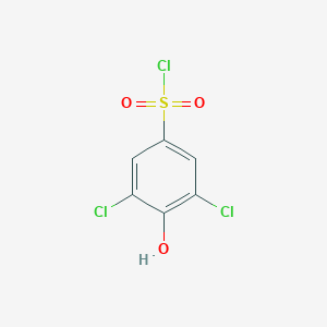 molecular formula C6H3Cl3O3S B089318 3,5-二氯-4-羟基苯磺酰氯 CAS No. 13432-81-0