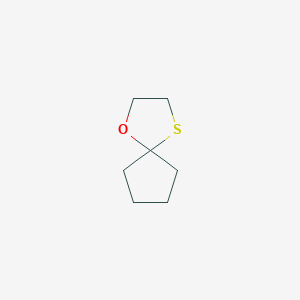 molecular formula C7H12OS B089510 1-Oxa-4-thiaspiro[4.4]nonane CAS No. 176-38-5