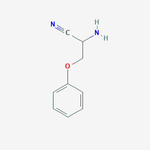 molecular formula C9H10N2O B008956 2-Amino-3-phenoxypropanenitrile CAS No. 110888-09-0