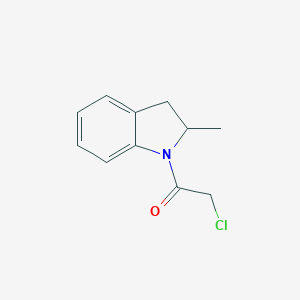 molecular formula C11H12ClNO B089565 1-(氯乙酰)-2-甲基吲哚 CAS No. 1013-18-9