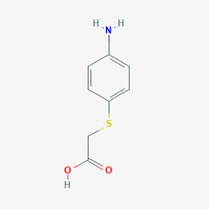 molecular formula C8H9NO2S B089599 (4-Aminophenylthio)acetic acid CAS No. 104-18-7