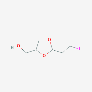 molecular formula C6H11IO3 B089622 2-(2-Iodoethyl)-1,3-dioxolane-4-methanol CAS No. 104-08-5