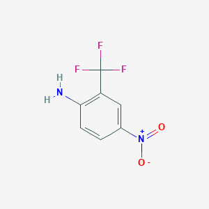molecular formula C7H5F3N2O2 B089659 2-氨基-5-硝基苯三氟化物 CAS No. 121-01-7