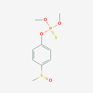B089788 Phosphorothioic acid, O,O-dimethyl O-(p-(methylsulfinyl)phenyl) ester CAS No. 115-91-3