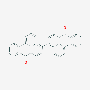molecular formula C34H18O2 B089878 [4,4'-Bi-7H-benz[de]anthracene]-7,7'-dione CAS No. 116-90-5