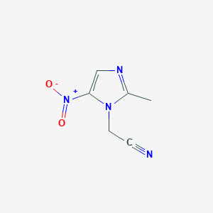 molecular formula C6H6N4O2 B089889 Imidazole, 1-(cyanomethyl)-2-methyl-5-nitro- CAS No. 1008-49-7