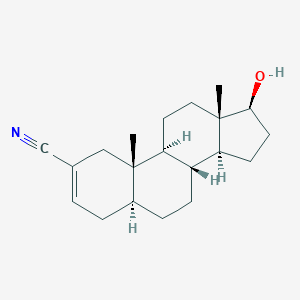 molecular formula C20H29NO B089896 17beta-Hydroxy-5alpha-androst-2-ene-2-carbonitrile CAS No. 1093-60-3