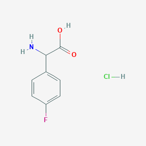 molecular formula C8H9ClFNO2 B089945 2-Amino-2-(4-fluorophenyl)acetic acid hydrochloride CAS No. 1219399-79-7