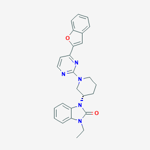 B090038 1-{(3s)-1-[4-(1-Benzofuran-2-Yl)pyrimidin-2-Yl]piperidin-3-Yl}-3-Ethyl-1,3-Dihydro-2h-Benzimidazol-2-One CAS No. 1304778-15-1
