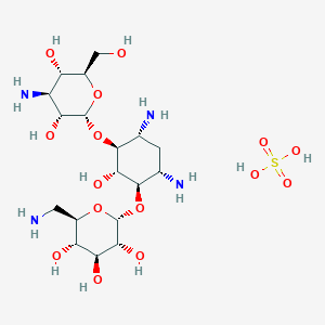 molecular formula C18H38N4O15S B090083 硫酸卡那霉素 CAS No. 133-92-6