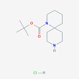 molecular formula C14H27ClN2O2 B090111 tert-Butyl 1,9-diazaspiro[5.5]undecane-1-carboxylate hydrochloride CAS No. 1228182-67-9