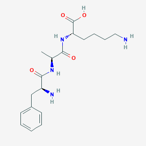 molecular formula C18H28N4O4 B009018 苯丙氨酰-丙氨酰-赖氨酸 CAS No. 107889-42-9