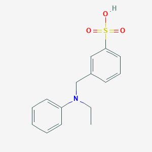 molecular formula C15H17NO3S B090339 3-((乙基苯氨基)甲基)苯磺酸 CAS No. 101-11-1