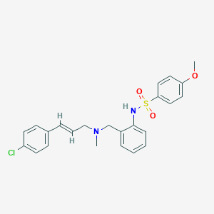 B090398 (E)-N-(2-(((3-(4-Chlorophenyl)allyl)(methyl)amino)methyl)phenyl)-4-methoxybenzenesulfonamide CAS No. 1283519-40-3