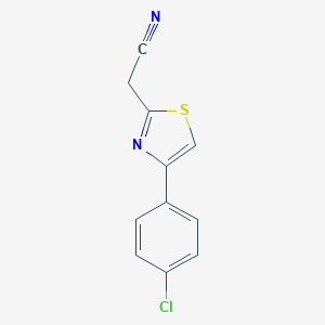 molecular formula C11H7ClN2S B090668 2-[4-(4-氯苯基)-1,3-噻唑-2-基]乙腈 CAS No. 17969-48-1