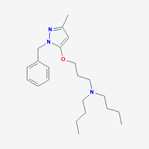 B090712 Pyrazole, 1-benzyl-5-(3-(dibutylamino)propoxy)-3-methyl- CAS No. 19477-46-4