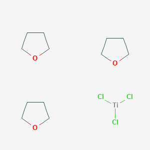 molecular formula C12H24Cl3O3Ti B090713 四氢呋喃络合钛(III)氯化物(1:3) CAS No. 18039-90-2