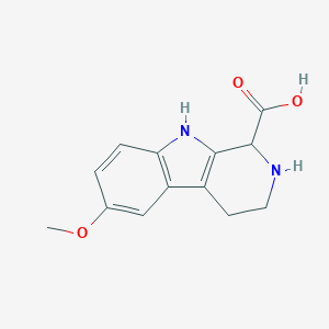 molecular formula C13H14N2O3 B090730 6-Methoxy-1,2,3,4-tetrahydro-9H-pyrido[3,4-b]indole-1-carboxylic acid CAS No. 17952-63-5