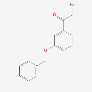 molecular formula C15H13BrO2 B090757 1-(3-(苄氧基)苯基)-2-溴乙酮 CAS No. 19381-40-9