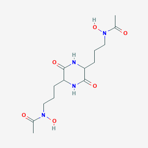 B090766 Acetamide, N,N'-[[(2S,5S)-3,6-dioxo-2,5-piperazinediyl]di-3,1-propanediyl]bis[N-hydroxy- CAS No. 18928-00-2