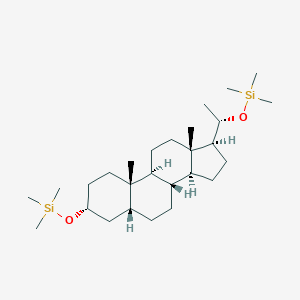 molecular formula C27H52O2Si2 B090880 Silane, [[(3alpha,5beta,20S)-pregnane-3,20-diyl]bis(oxy)]bis[trimethyl- CAS No. 16134-56-8