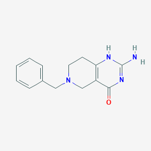 molecular formula C14H16N4O B090957 2-氨基-6-苄基-5,6,7,8-四氢吡啶并[4,3-d]嘧啶-4(1H)-酮 CAS No. 1029-52-3