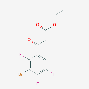 molecular formula C11H8BrF3O3 B009097 Ethyl 3-bromo-2,4,5-trifluorobenzoylacetate CAS No. 104222-46-0