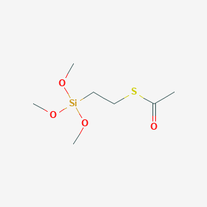 molecular formula C7H16O4SSi B090975 Ethanethiol, 2-(trimethoxysilyl)-, thioacetate CAS No. 16720-19-7