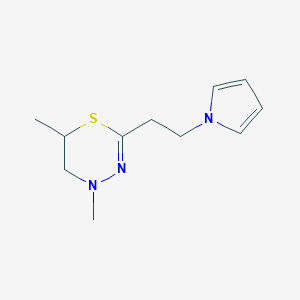 B091018 4,6-Dimethyl-2-(2-pyrrol-1-ylethyl)-5,6-dihydro-1,3,4-thiadiazine CAS No. 15620-48-1