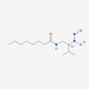 molecular formula C13H27N3O3 B091026 N-[2-[hydroxy(nitroso)amino]-3-methylbutyl]octanamide CAS No. 17073-33-5