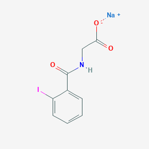 molecular formula C9H7INNaO3 B091033 邻碘马尿酸钠 CAS No. 133-17-5