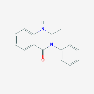 molecular formula C15H14N2O B091107 4(1H)-Quinazolinone, 2,3-dihydro-2-methyl-3-phenyl- CAS No. 17761-74-9