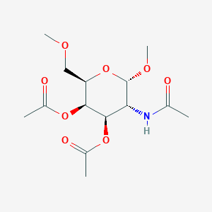 molecular formula C14H23NO8 B091119 Methyl 3-O,4-O-diacetyl-2-(acetylamino)-2-deoxy-6-O-methyl-alpha-D-galactopyranoside CAS No. 17429-93-5
