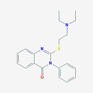 molecular formula C20H23N3OS B091128 4(3H)-Quinazolinone, 2-((2-(diethylamino)ethyl)thio)-3-phenyl- CAS No. 18619-72-2