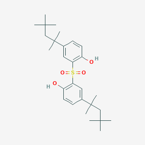 molecular formula C28H42O4S B091203 苯酚，2,2'-亚磺酰基双[4-(1,1,3,3-四甲基丁基)- CAS No. 15452-89-8