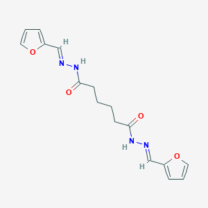 molecular formula C16H18N4O4 B091218 N,N'-bis[(E)-furan-2-ylmethylideneamino]hexanediamide CAS No. 801-21-8
