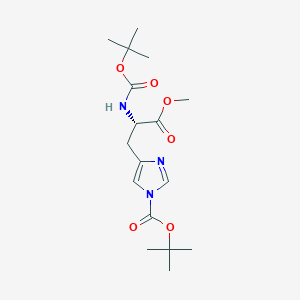 molecular formula C17H27N3O6 B091253 N(α), N-(im)-二叔丁氧羰基-L-组氨酸甲酯 CAS No. 17791-51-4