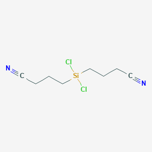 molecular formula C8H12Cl2N2Si B091294 丁腈, 4,4'-(二氯硅代亚烯)双- CAS No. 1071-17-6