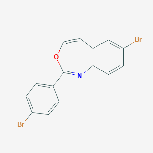 molecular formula C15H9Br2NO B091629 7-Bromo-2-(4-bromophenyl)-3,1-benzoxazepine CAS No. 19062-92-1
